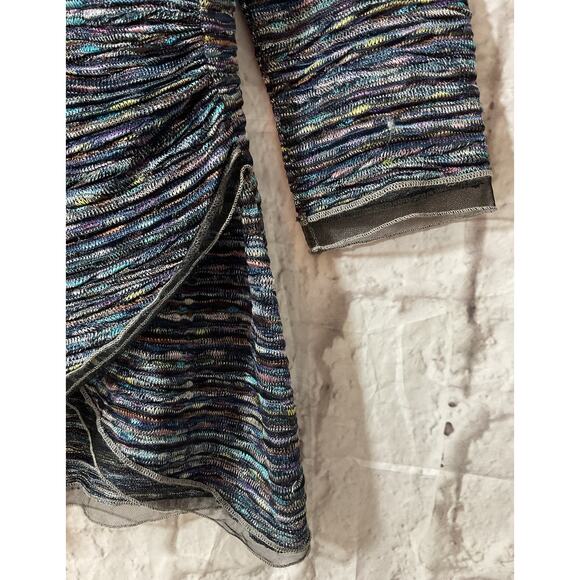 NEW Papillon Blanc Size Large Top Wrap Style Blue Multi - Picture 5 of 9